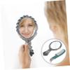 Beatifufu 1set Vintage Handheld Mirror Retro Design Portable Makeup Mirror for Women Chic Travel Accessory Present for Friends and Family view 2