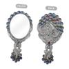 Beatifufu 1set Vintage Handheld Mirror Retro Design Portable Makeup Mirror for Women Chic Travel Accessory Present for Friends and Family view 4
