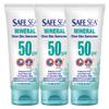 Safe Sea Zinc Oxide Sunscreen SPF50 | Clear Mineral Face Sunscreen Without White Cast | Anti-Jellyfish Sting Protective Lotion | Coral Reef Safe | Travel Size - 2Oz (60ml), Pack of 3 view 1