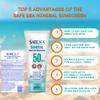 Safe Sea Zinc Oxide Sunscreen SPF50 | Clear Mineral Face Sunscreen Without White Cast | Anti-Jellyfish Sting Protective Lotion | Coral Reef Safe | Travel Size - 2Oz (60ml), Pack of 3 view 2