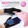 modelones Professional UPF99+ UV Protection Gloves and Nail Art Brushes Set, Nail Art Design Pen Painting Tools with Nail Extension Gel Brush, Nail Art Liner Brush and Nail Dotting Pen for Gel Polish view 4