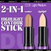 CCbeauty 2-IN-1 Matte Contour Stick,Cream Dual Highlight Concealer Stick, Highlighting & Contouring Kit, Bronzer Highlighter Sticks for Face Shaping Makeup, Long Lasting & Waterproof view 3