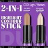 CCbeauty 2-IN-1 Contour Stick Makeup,Cream Shimmer Highlighter Bronzer Stick, Highlighting Contouring Kit, Highlight Concealer Sticks for Face Shaping Make up, Long Lasting & Waterproof view 2