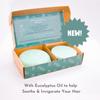 Eucalyptus Oil Shampoo and conditioner bar set and Argan Oil Shampoo and Conditioner bar for hair set - solid shampoo and conditioner perfect for travel - 100% Vegan shampoo and conditioner sets. Bar view 2
