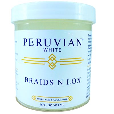 Peruvian white Braids N Lox Gel  Smooths Edges,Locks in Style