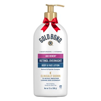 Gold Bond Age Renew Retinol Overnight Body & Face Lotion, With Retinol & Peptide Complex, 13 oz.