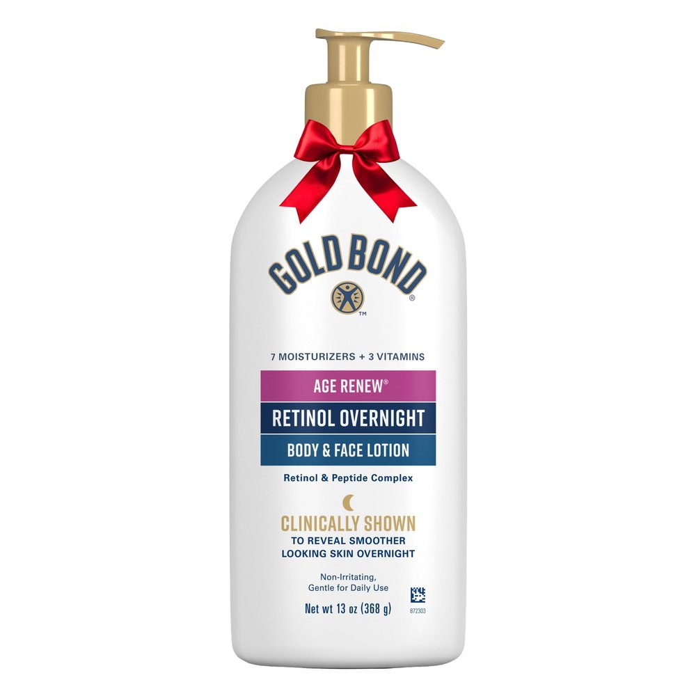 Gold Bond Age Renew Retinol Overnight Body & Face Lotion, With Retinol & Peptide Complex, 13 oz.