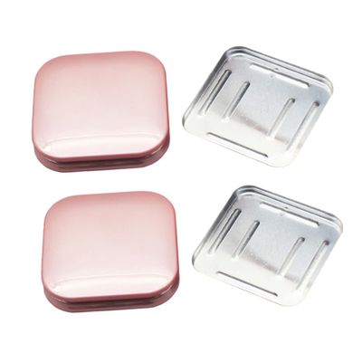 FOMIYES 4pcs Cosmetic Packaging Box Travel Container Square Highlighters Makeup Blush Empty Palettes for Blush Cosmetic Palettes Pans Empty Makeup Eyeshadow Dispenser Box Blank