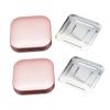 FOMIYES 4pcs Cosmetic Packaging Box Travel Container Square Highlighters Makeup Blush Empty Palettes for Blush Cosmetic Palettes Pans Empty Makeup Eyeshadow Dispenser Box Blank view 1