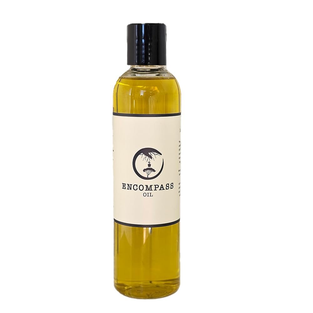 All Natural Encompass Oil, Body Oil, Hair Oil, Natural Skin Care, 8 oz (Plastic Bottle)