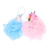 2Pcs Unicorns Bath Scrubber Mesh Shower Balls for Cute Cartoon Exfoliating Bath Bubble Net & Bath Poufs for Fun and Relaxation view 1