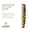 KENT 9T Fine Tooth & Wide Tooth Comb Detangler - Large Handmade Saw-Cut Dressing Comb - Wet/Dry Hair Comb for Women & Men, Made in England (Yellow Tokyo), 1 Count view 2