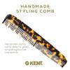 KENT 9T Fine Tooth & Wide Tooth Comb Detangler - Large Handmade Saw-Cut Dressing Comb - Wet/Dry Hair Comb for Women & Men, Made in England (Yellow Tokyo), 1 Count view 3