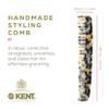 Kent 9T Fine Tooth and Wide Tooth Detangler Comb - Large Handmade Saw-Cut Dressing Comb for Wet Hair and Durable Grooming for Men and Women - Made in England view 2