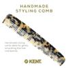 KENT 9T Fine Tooth and Wide Tooth Comb Detangler Hair Combs - Large Handmade and Saw-Cut Dressing Comb - Wet Hair Comb, Made in England (White Tokyo), 2 Pack view 3