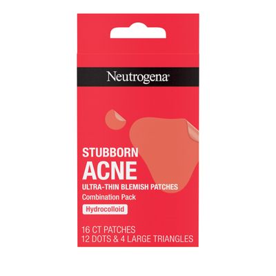 Neutrogena Stubborn Acne Ultra-Thin Blemish Patches, Acne Pimple Patches, Ultra-Thin Hydrocolloid Facial Stickers, Suitable for all Skin-Types, 16 Patches