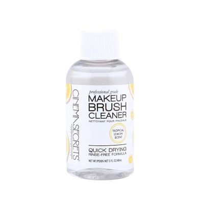 Cinema Secrets Original Makeup Brush Cleaner Solution - Professional Cleanser for Makeup Brushes - Quick-Drying, Rinse-Free Formula - Removes Stubborn Waterproof Make Up - Lemon (2 fl oz)