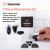 Groomie 7-Piece Men's Hair Clippers & Grooming Kit - Includes Precision Clipper, 3-5-7mm Clipper Guards, Ear & Nose Trimmers, Exfoliation Brush, and Pre-Shave Massager - Perfect for Beginners view 2
