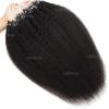 10inch Micro Link Hair Extensions Real Human Hair Kinky Straight 50g 50strands Microlink Human Hair Extension for Black Women Beaded Invisilable Micro Ring Extension Natural Black view 3