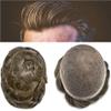 Hair Wonders Full Swiss Lace Toupee for Men Real Human Hair System Lace Front Hair Replacement Systems Mens Toupee Hair Piece Natural Hairline8x10-100% density630# LIGHT BROWN+30% Gray view 1