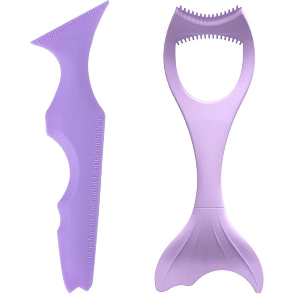 FOMIYES 2pcs Eyeliner Guard Silicone Makeup Stencils for Women Eyelash Applicator Mascara Drawing Aid Tool Easy to Clean Eye Makeup Tools for Application