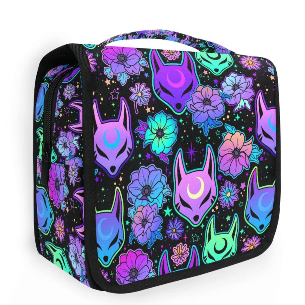 Hanging Toiletry Bag Magic Purple Fox Makeup Bag Travel bag for Toiletries Portable Toiletry Organizer Bags Toiletry Bag for Women Men, Travel-Essentials Toiletry Bag