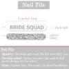 Bachelorette Party Survival Kit Fillers - Set Includes: (1) Silver Bride to Be Nail File, (1) White Satin Scrunchie, (4) Bride Squad Files, & (4) Silver Scrunchies - Favor Set (1Bd,4Sq,1Wht,4Slv) SLV view 3
