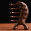 Sandalwood massage comb, five-tooth meridian comb, head massage comb, head therapy comb, acupoint unclogging massage, gua sha Sandalwood massage comb [dolphin comb] view 1