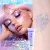 DAGEDA Body Glitter Gel, Holographic Face Glitters Body Gel Shimmer Liquid Eyeshadow, Color Changing Glitter for Face Hair Nails, Glitter Under Light Festival Glitter Makeup 1.7oz (Galaxy Blue) view 2