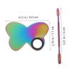 FOMIYES 1set Butterfly Shaped Nail Art Mixing Palette Spatula Professional Makeup Mixing Plate for Nail Polish Pigments and Foundation Easy to Clean Practical for Home Use view 2
