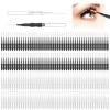200 Pcs Micro Eyebrow Brushes With Cap, Multifunctional Eyebrow Spoolie Brush Brow Lamination Brush 2 Size Micro Spooly Lash Mascara Brushes Comb for Eyelash Lift Extensions Brow Clean(White, Black) view 1