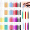 100Pcs Micro Eyebrow Brush, Eyelash Comb Brushes with Cap, Portable Brow Lamination Brush, Multifunctional Brow Brushes for Eyebrows Eyelash Extensions Tool (10Colors) view 1