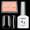 504Pcs Clear Short Square Nail Tips & 15ML Nail Glue Bundle view 1