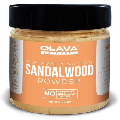 SENTA Sandalwood Powder For Face - 100% Pure & Natural Chandan Powder For Face Pack, Face Mask - Original Sandal Wood Powder For Puja - 150 Gm
