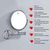 8-Inch Wall Mounted Makeup Mirror, 3X Magnification Two-Sided 360 Swivel Adjustable Height Cosmetic Extendable Bathroom Round Shape Vanity Mirror Chrome,6inchsquarebottom ( Color : 6inchsquarebottom view 4