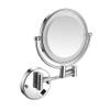 8 Inch LED Lighted Wall Mounted Makeup Mirror with Magnification, Double Sided Swivel Vanity Mirror for Bathroom, 360 Degree Rotation, Flexible Gooseneck, and Locking Suction ( Color : Bright Silver , view 1