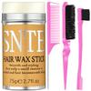 Hair Grooming Kit: Wax Stick for Flyaways, Slick Back Brush, Rat Tail Comb, Bristle Brush Set - Tames Frizz & Controls Baby Hair view 1