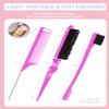 Hair Grooming Kit: Wax Stick for Flyaways, Slick Back Brush, Rat Tail Comb, Bristle Brush Set - Tames Frizz & Controls Baby Hair view 3