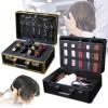CNCEST Barber'S Suitcase, Beauty Salon Kit Storage Inside Can Place Fan Electric Wand Comb Scissors Cloth Professional Hair Cutting Tools Travel Organizer Box view 2