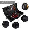 CNCEST Stylist Suitcase, Hairdresser Kit Professional Salon Hair Grooming Bag Organizer Scissors Trimmer Blade Comb Brush Barber Supplies with Shoulder Strap (Black) view 4