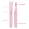 Eyebrow Trimmer, Portable Facial Hair Trimmer for Sensitive Skin, Pink Aluminum Mini Electric Gentle Facial Hair Remover for Women view 2