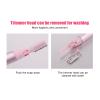 Eyebrow Trimmer, Portable Facial Hair Trimmer for Sensitive Skin, Pink Aluminum Mini Electric Gentle Facial Hair Remover for Women view 3