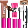 Waterproof Tinted Brow Gel Kit-Rich Auburn Thickening Eyebrow Mascara Gel & Clear Setting Brow Glue,Brow Lift Fast Sculpt,Long Lasting Eye Makeup for Women,Light Medium Dark Brown With Tool-Set04 view 1