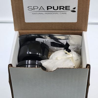Day Spa Kit, All-Natural, Gift Box, Luxurious Coconut Milk Bubble Bath, Whipped Soap Scrub, Body Butter, Facial Mask, Roll On, Girlfriend, Wife, Mom (5 Piece Set) (Oatmeal, Milk & Honey)