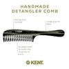 Kent 21T Black Graphite Large Detangling Comb, Wide Teeth for Thick Curly Wavy Hair. Long Hair Detangler Comb For Wet and Dry. Handmade of Quality Cellulose, Saw-Cut Hand Polished, Made in England view 4