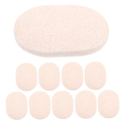 FRCOLOR Facial Sponges for Daily Deep Cleansing 10Pcs Face Scrubber Pads Reusable Exfoliator Sponge Facial Cleansing Puffs Deep Cleaning Supplies for Women