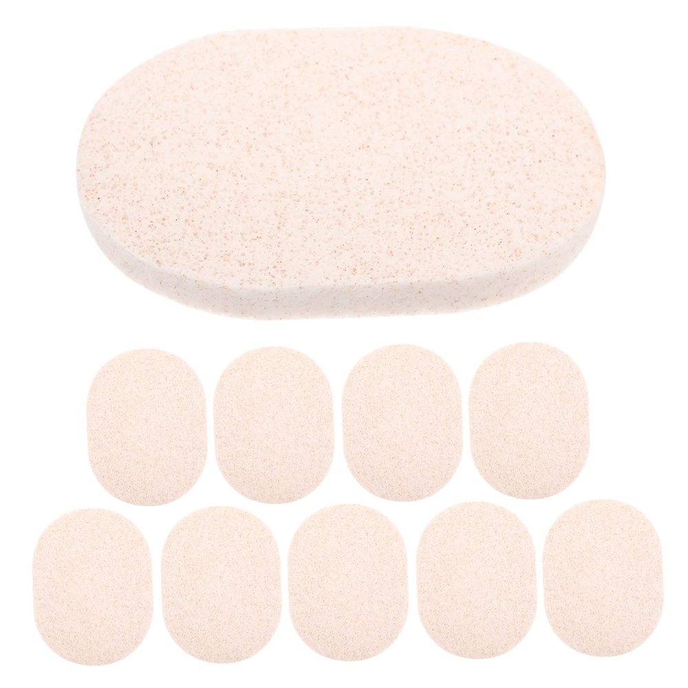 FRCOLOR Facial Sponges for Daily Deep Cleansing 10Pcs Face Scrubber Pads Reusable Exfoliator Sponge Facial Cleansing Puffs Deep Cleaning Supplies for Women