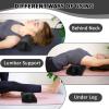 Ripeng 4 Pcs Half Round Massage Table Bolster Pillow Pad Semi-Round Massage Pillow Cushion with Strap Handle Black Durable Professional Bolster Support Pad for Leg, Knee, Neck, Back, Spa view 3