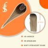 Full Shine Brown Hidden Crown Hair Extensions Fading To Blonde Highlight Top Hair Pieces For Women Hair Loss Silk Base Crown 3 * 5 Inch Topee Real Human Hair Wiglet 12 Inch view 3