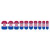Linkasi Croatia Flag Nail Stickers for Women Girls Manicure Waterproof Membrane Nails Decoration Accessories (Pack of 5) view 1